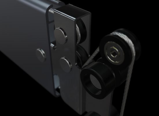 3D virtual reality image of a technical element of a banner frame