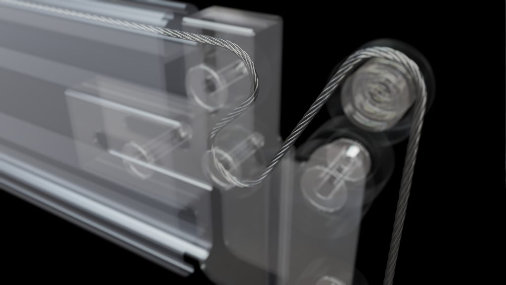 3D virtual reality image of a technical element of a banner frame