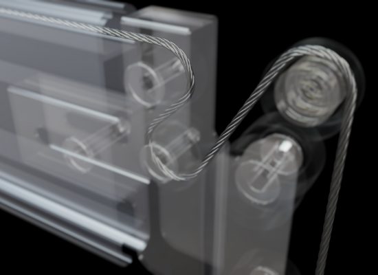3D virtual reality image of a technical element of a banner frame