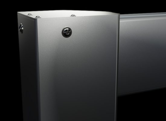 DS-1500 advertising banner frame upper left profile corner and profile joints